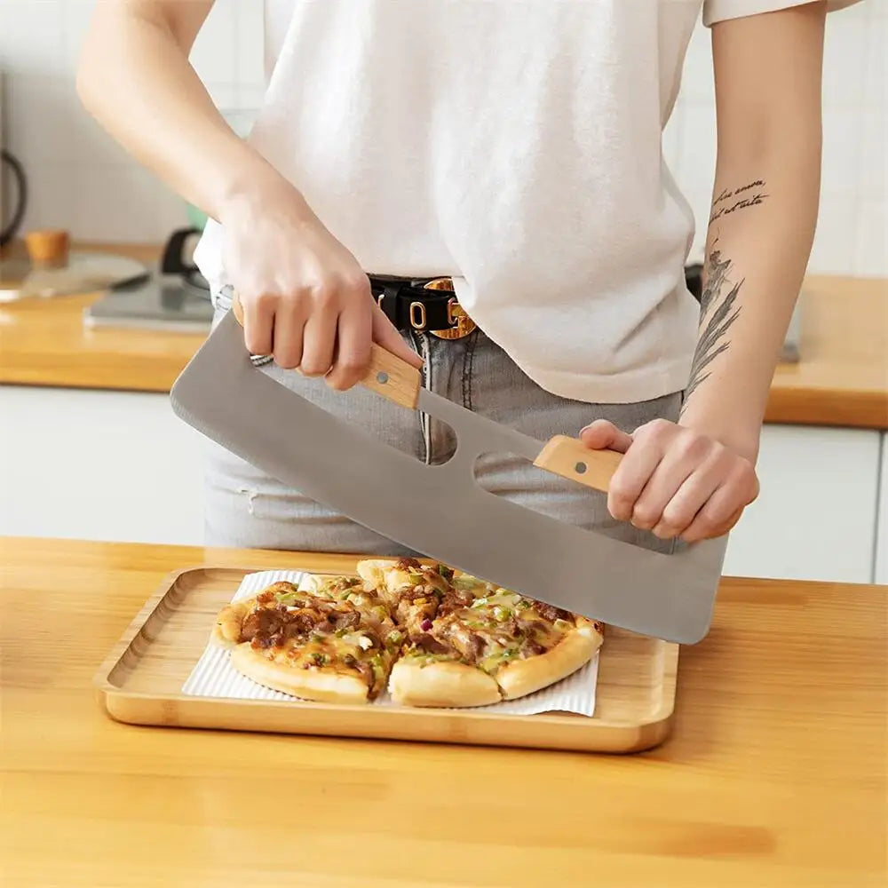 Wooden Handle Pizza Cutter