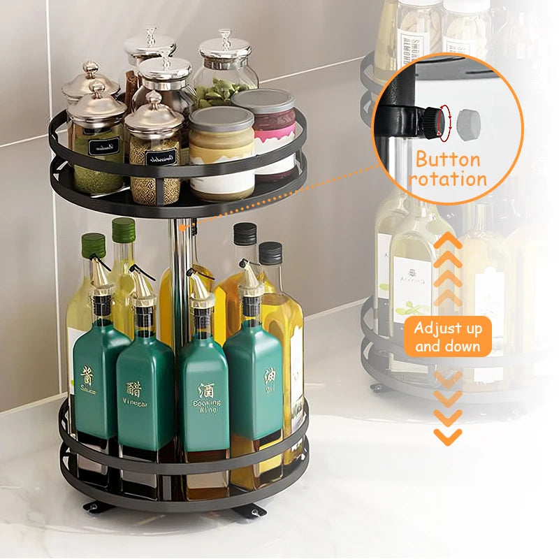 360° Rotation Spice Rack Organizer