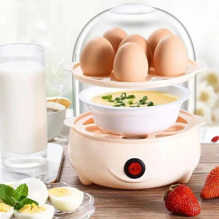 Double Layers Egg Cooker