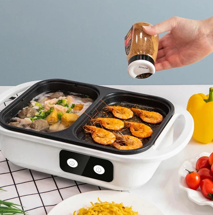 2-in-1 Non-Stick Shabu Pot Griddle