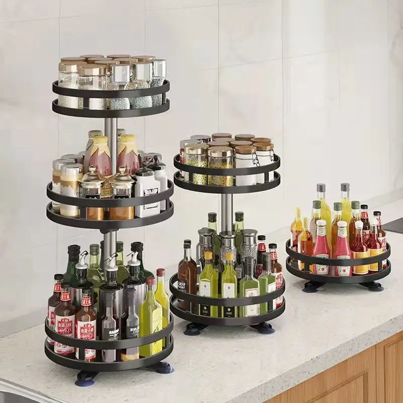 360° Rotation Spice Rack Organizer