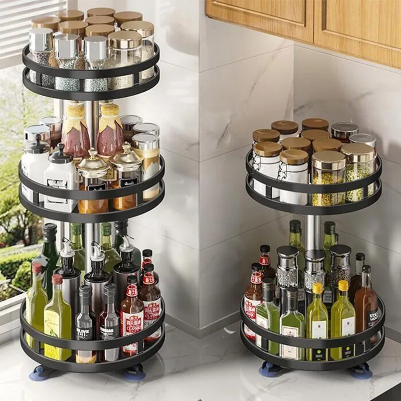 360° Rotation Spice Rack Organizer